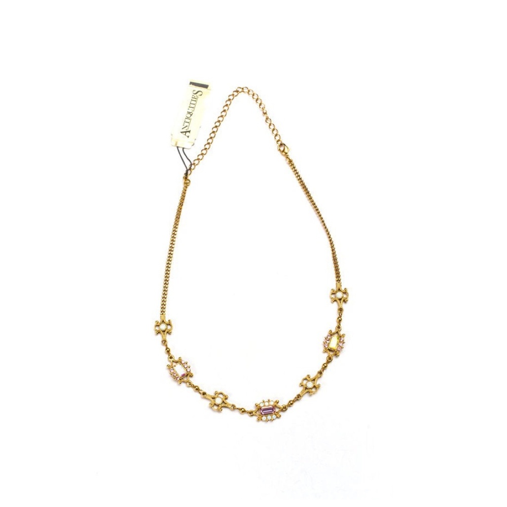 Antiquities Goldtone Pale Lights Necklace